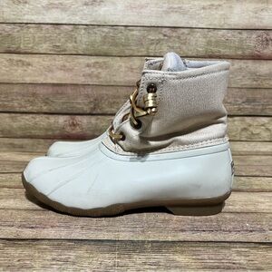 Sperry White Rubber Saltwater Duck Boots